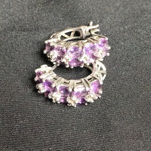 Sterling and genuine amethyst earrings JTV